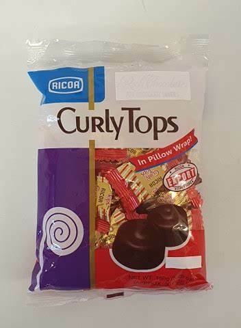 Ricoa Curly Tops Milk Chocolate 150g